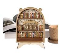 Generisch Books Read Tracker Sign-Wooden Bookshelf Milestone Counter, Interactive Reading Goal Display, Bibliofili, Study Nook Achievement, Book Lover Gift | for Home