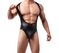 Generisch Borat Mankini, costume da bagno con bretelle sportive, erotiche, morbide, traspiranti, comode, trunk sissy, lingerie sexy, mutandine, boxer gay, biancheria intima, boxer sottili