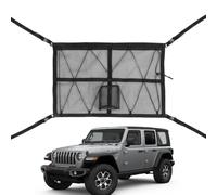 Generisch Borsa a rete per tetto, con coulisse, multifunzione | Con porta fazzoletti per interni auto, SUV, camion, furgoni, attrezzatura overlanding, organizer per esterni