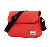 Generisch Borsa a tracolla classica in nylon, borsa a tracolla, borsa a tracolla per uomini o donne borse sandwich, Colore: rosso, taglia unica