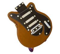 Generisch Borsa a tracolla da donna, a forma di chitarra, borsa a tracolla alla, grande volume, leggera, per cellulare, scuola, lavoro, viaggio, marrone, descrizione