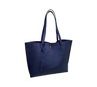 Generisch Borsa a tracolla da donna in morbida ecopelle con grande capacità e nappa borsa ad alta capacità, borsa a tracolla PU nappa per donne borse a tracolla uomo con scatole di pane, Blu, taglia