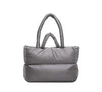 Generisch Borsa a tracolla elegante e minimalista in tinta unita con morbida texture in cotone per tutti i giorni e i viaggi, grigio., Taglia unica per tutti, Zainetto