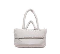 Generisch Borsa a tracolla elegante e minimalista in tinta unita con morbida texture in cotone per tutti i giorni e i viaggi, grigio chiaro., Taglia unica per tutti, Zainetto