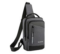 Generisch Borsa a tracolla impermeabile, tinta unita, tessuto, outdoor, tempo libero, personalizzazione, borsa a tracolla, da uomo, a tracolla, da donna, grande con manici grandi, Gy1, taglia unica