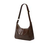 Generisch - Borsa a tracolla in ecopelle, casual, grande borsa a tracolla con tracolla regolabile da donna, design spazioso, versatile da abbinare nella vita di tutti i giorni, caffè, 32x22cm