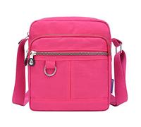 Generisch Borsa a tracolla in nylon casual borsa a tracolla impermeabile per donne venerdì borse da donna (rosa caldo, taglia unica)