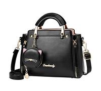 Generisch Borsa a tracolla portatile Messenger Bag borsa da lavoro (nero, taglia unica)