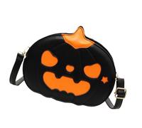 Generisch Borsa casual per Halloween - Pumpkin Bag Little Shoulder Bag | Halloween Purse | Fun Pumpkin Shoulder Bag | Leather Pumpkîn Purse | Hallowêen Shouldêr Bâg for Women Hallowên, A-Black, vedi