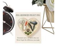 Generisch Borsa con impronta a - ornamenti per parrucchieri con carta | Pezzo da collezione ispiratore per gli amanti degli animali | Token per impronte delle zampe - Regali per amici, donne