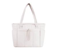 Generisch Borsa da donna grande con molti scomparti - Borsa a tracolla leggera in nylon | Spaziosa borsa per tutti i giorni, lavoro e viaggi, Stil_k04 Bianco, taglia unica