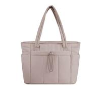 Generisch Borsa da donna grande con molti scomparti - Borsa a tracolla leggera in nylon | Spaziosa borsa per tutti i giorni, lavoro e viaggi, Stil_k02 kaki, taglia unica
