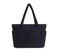 Generisch Borsa da donna grande con molti scomparti - Borsa a tracolla leggera in nylon | Spaziosa borsa per tutti i giorni, lavoro e viaggi, Stil_k01 nero, taglia unica