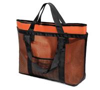 Generisch Borsa da spiaggia | Grande borsa da nuoto, borsa da spiaggia, resistente alla sabbia, con moschettone, leggera, per il trucco e la coperta, Colore: arancione., vedi descrizione