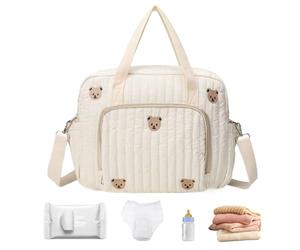 Generisch Borsa fasciatoio, con un simpatico spazio e una tasca con cerniera, organizer per ospedale, borsa da viaggio, per asilo, all'aperto, salviette umidificate, vestiti