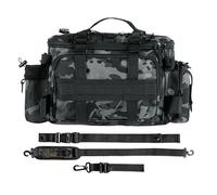 Generisch Borsa impermeabile per attrezzi da pesca - grande scomparto per accessori | borsa da pesca impermeabile - per acqua salata acqua dolce lago fiume riva molo stagno all'aperto, grigio., Siehe