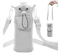 Generisch Borsa per bottiglia d'acqua, regolabile, con tasca laterale, borsa a tracolla con porta bottiglia d'acqua, viaggi, escursioni, palestra, scuola, campeggio, pendolari, ragazze, adolescenti