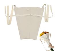Generisch Borsa per bouquet di fiori, 32 cm, in tessuto, per composizioni floreali, riutilizzabile, elegante soluzione per il trasporto di fiori, per matrimoni, compleanni, casa, eventi, bianco, Siehe