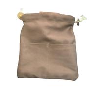 Generisch Borsa per cibo - Specchio di cera pieghevole - Borsa da caccia ai funghi con cordoncino | Borsa portatile Bushcraft - Borsa per campeggio, escursioni, viaggi, avventure all'aperto, marrone