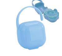 Generisch Borsa per ciuccio, contenitore portatile per capezzoli, porta blu da viaggio, contenitore per la cura del bambino, comodo contenitore per ciuccio, blu, vedi descrizione, Vedi descrizione