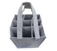 Generisch Borsa per il vino - Borsa in feltro per 9 bottiglie, riutilizzabile, borsa per la spesa per uomini e donne, durevole, portatile, ecologica, feste, picnic, We, Grigio chiaro, Siehe