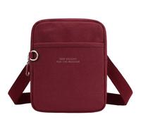 Generisch Borsa per la scuola alla moda, piccola borsa messenger in tela di nylon per il viaggio quotidiano al lavoro e le gite nel tempo libero, Vino, Einheitsgröße, Zainetto