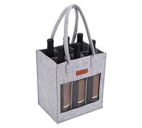 Generisch Borsa per vino in feltro, elegante supporto per 6 bottiglie | Occasione: Vinno, borsa portuale con borsa da viaggio per vino rosso da 6 bottiglie, per il Tr