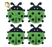 Generisch Borsa porta utensili per forchette, portaposate in feltro per Pasqua - sacchetto in feltro per coccinella, borsa per posate portatile per casa, caffetteria, hotel, cucina, verde