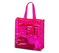 Generisch Borsa trasparente, borsa da spiaggia trasparente di grande capacità, borsa da spiaggia trasparente, rosa intenso, taglia unica