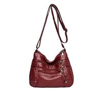 Generisch Borse Metallizzato multistrato Borsa a tracolla classica di lusso designer borsa e borse borse lampade, Colore: rosso, taglia unica