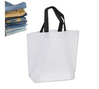 Generisch Borse per la spesa riutilizzabili | Borse per conferenze leggere in tessuto non tessuto da asporto,Borsa di grande capacità ecologica per lo shopping mercato attività in spiaggia, bianco