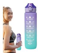 Generisch Bottiglia giornaliera di assorbimento 'acqua - Bottiglia d'acqua motivazionale con tracker, 1000 ml, a prova di perdite, serbatoio 'acqua portatile con manico per sport e uso