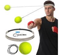 Generisch Boxball con fascia per capelli - Attrezzo per l'allenamento per la velocità dei colpi - Boxing Trainer Ball Set fascia in silicone - per uomini donne principianti adolescenti fitness casa
