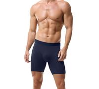 Generisch Boxer da allenamento, elasticizzati, a gamba lunga, traspiranti, da corsa, da uomo, larghi, comodi, tinta unita, per il tempo libero, per lo sport, per tutti i giorni, Z02marine, XL