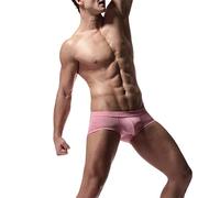 Generisch Boxer da uomo, biancheria intima corta, trasparente, sessuale, stile retrò, vestibilità ideale, biancheria intima da uomo, elastico in vita, in cotone, per lo sport e la vita quotidiana