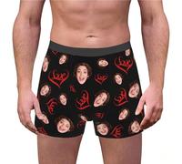 Generisch Boxer da uomo con croce Custom for Men Personized Funny Photo Customized Underwear Briefs for Husband Retro Mutande da uomo, bronzo, L