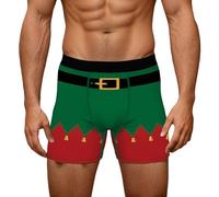Generisch Boxer da uomo con design di elfo di Natale - Divertente biancheria intima come scherzo di costume | Divertente biancheria intima come idea regalo per Natale, L