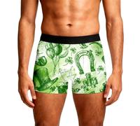 Generisch Boxer da uomo Patrick's Green Shamrocks, mutande comode e fresche, elasticizzate, traspiranti, morbide, per sport e viaggi, Vedi immagine, L