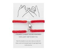 Generisch Bracciale battesimo Matching Mutual Attraction Couple Bracelets His And Hers Adjustable 8 Love Heart Bracelet Jewelry Organizer per portagioie da uomo, Taglia unica, Metallo, Senza Gemstone