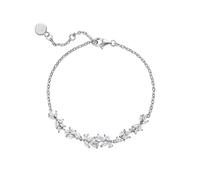 Generisch Bracciale Boemia per braccialetti MultiValue Sliver per donne Shiny Wisteria Flower Charm Bracelet with Jewelry Box Bracelet Regolabile Silver Chain Bracelet Jewerly Orologio da polso da