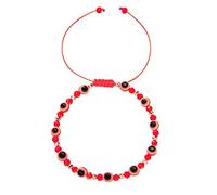 Generisch Bracciale con perle e bracciale a maglia regolabile, coppia d'amore, regolabile, messaggi, in acciaio argentato, anelli, Taglia unica, Rope