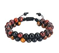 Generisch Bracciale Con Perline Anelli Naturale Regolabile Giada Maglione 8mm Braccialetti Ematite Colori Perline Gioielli, Taglia unica, Gemma