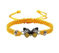 Generisch Bracciale da donna regolabile in argento con cordino regolabile, braccialetti a farfalla per donne, graziosi braccialetti a farfalla, Taglia unica, Rocca di filo, Nessuna pietra preziosa