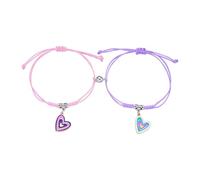 Generisch Bracciale da polso da uomo, anelli da uomo, abbinamento bracciali per coppie, abbinamento a cuore, braccialetti per amici, argento di San Valentino, vari colori, Taglia unica, Plastica