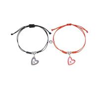 Generisch Bracciale da polso da uomo, anelli da uomo, abbinamento bracciali per coppie, abbinamento a cuore, braccialetti per amici, argento di San Valentino, vari colori, Taglia unica, Plastica