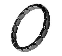 Generisch Bracciale da uomo con ematite | braccialetto ossidiana naturale | accessorio elegante stile ed energia | regalo per papà fidanzato marito per lavoro di meditazione e occasioni