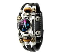 Generisch Bracciale da uomo in pelle con costellazione, multistrato | Bracciale avvolgente con perline, per adulti, donne, casa, uso quotidiano, viaggi, ufficio, appuntamenti, feste, Natale