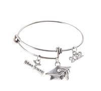 Generisch Bracciale d'argento Messaggio Gioielli Bangle With 2022 Graduazione Bracciale Regolabile Bracciale College Graduazione For Her Him Cerchio Uomini Coppia Bracciali Bracciale Gioielli, Taglia