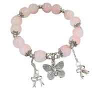 Generisch Bracciale di perle con lettere elegante e dolce ciliegia a farfalla, per donne in Peach Chain Bracelet Bracciale da uomo 585, Taglia unica, plastica ABS, Nessuna pietra preziosa