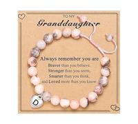 Generisch Bracciale in pelle blu da donna con lettera è perfetto regalo di compleanno per il primo giorno di scuola. Bracciale preghiera, Taglia unica, Plastica, Nessuna pietra preziosa